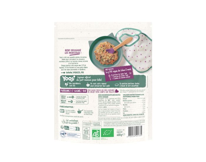 YOOJI Duo Ecras�s Tajine (x2) & Ratatouille (x2) - 12 Repas - D�s 8 mois (2)