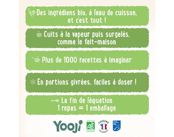 YOOJI Pack Sp�cial Pur�es Ecras�es Bio - Midi et Soir - 40 Repas - D�s 8 mois (2)
