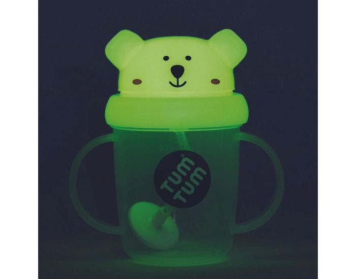 TUM TUM Tasse Anti Fuite + Paille Lest�e Ours Polaire Phosphorescent - V3  (3)