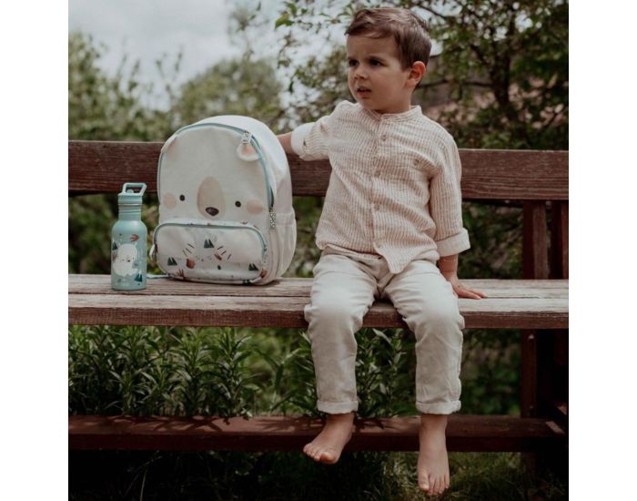 SASSI JUNIOR Gourde pour Enfant en Inox Isotherme - Animaux - 350ml  (1)