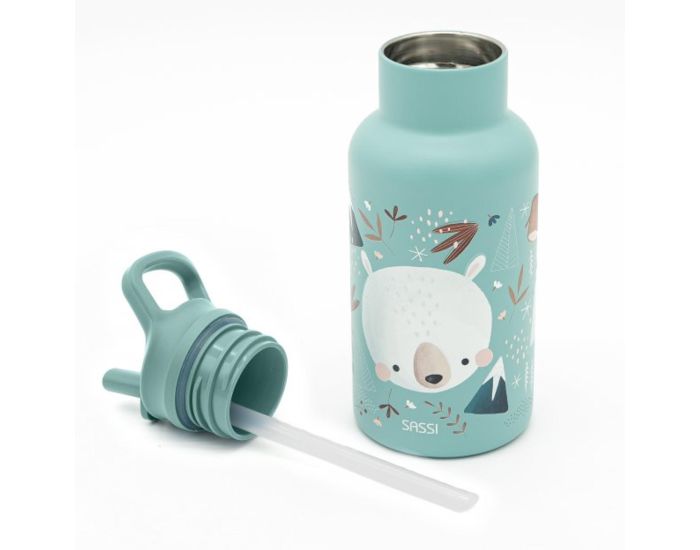 SASSI JUNIOR Gourde pour Enfant en Inox Isotherme - Animaux - 350ml  (3)