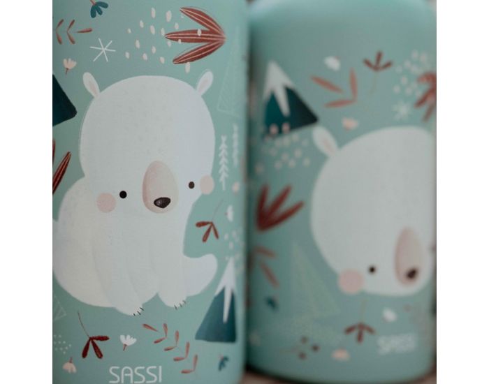 SASSI JUNIOR Gourde pour Enfant en Inox Isotherme - Animaux - 350ml  (4)