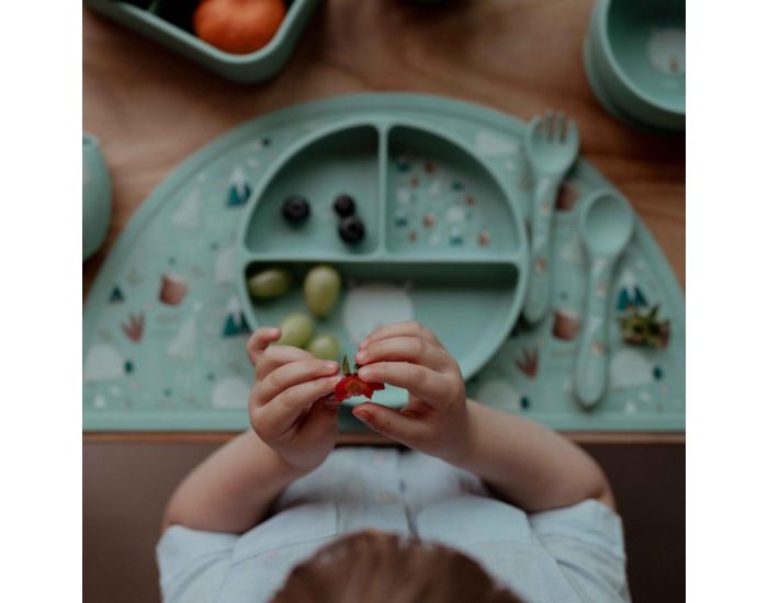 SASSI JUNIOR Set Fourchette et Cuill�re en Silicone - Animaux (3)