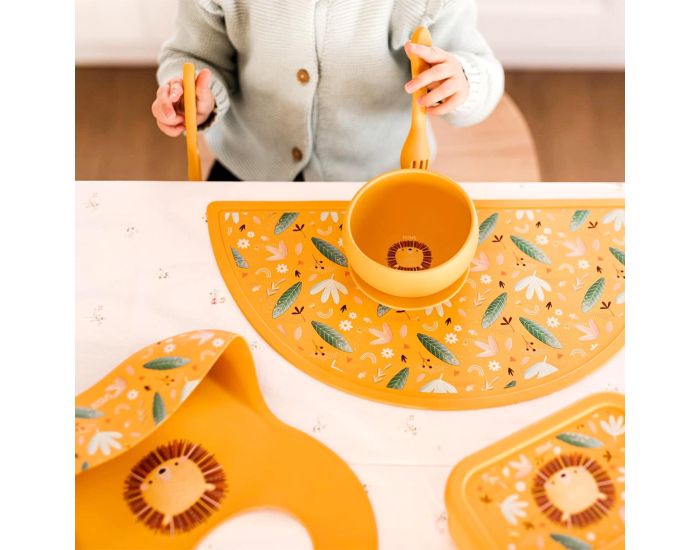 SASSI JUNIOR Set Fourchette et Cuill�re en Silicone - Animaux (8)