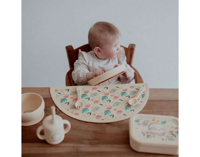 SASSI JUNIOR Assiette Compartiment�e en Silicone avec Ventouse - Animaux (4)