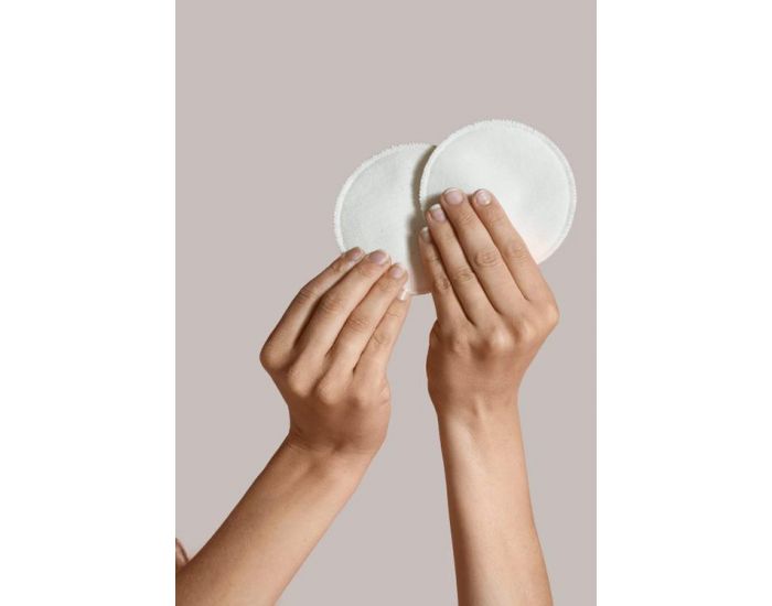 CARRIWELL Lot de 6 coussinets d'allaitement lavables en coton CARRIWELL Blanc (2)