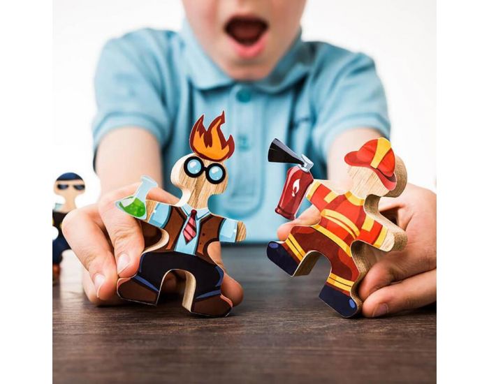 FLOCKMEN Lot de 16 Jouet Libre en bois - Ds 2 ans (13)