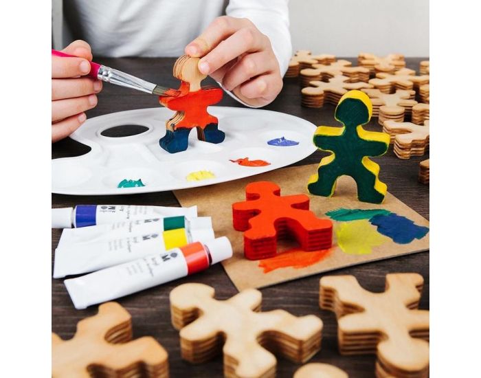 FLOCKMEN Lot de 16 Jouet Libre en bois - Ds 2 ans (4)