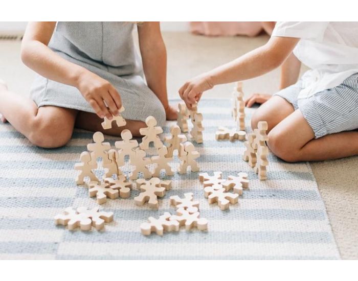 FLOCKMEN Lot de 16 Jouet Libre en bois - D�s 2 ans (5)