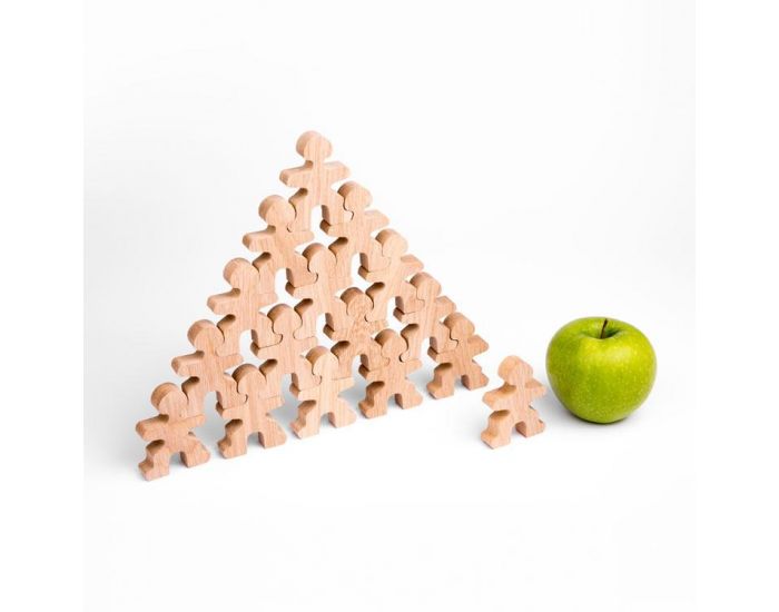 FLOCKMEN Lot de 16 Jouet Libre en bois - D�s 2 ans (8)