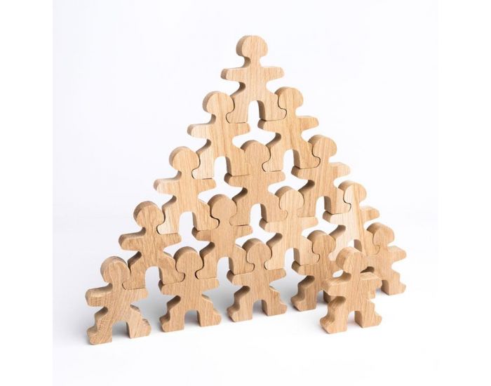 FLOCKMEN Lot de 16 Jouet Libre en bois - D�s 2 ans (9)