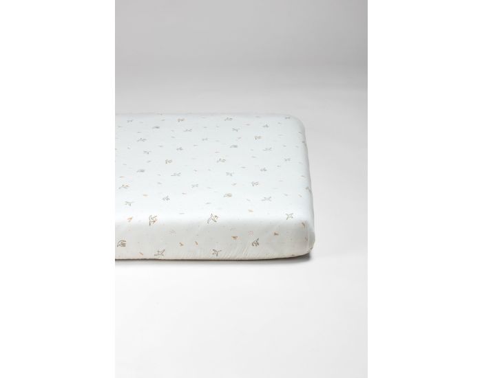 KADOLIS Drap Housse Coton Bio pour Lit B�b� - L'Envol�e (1)