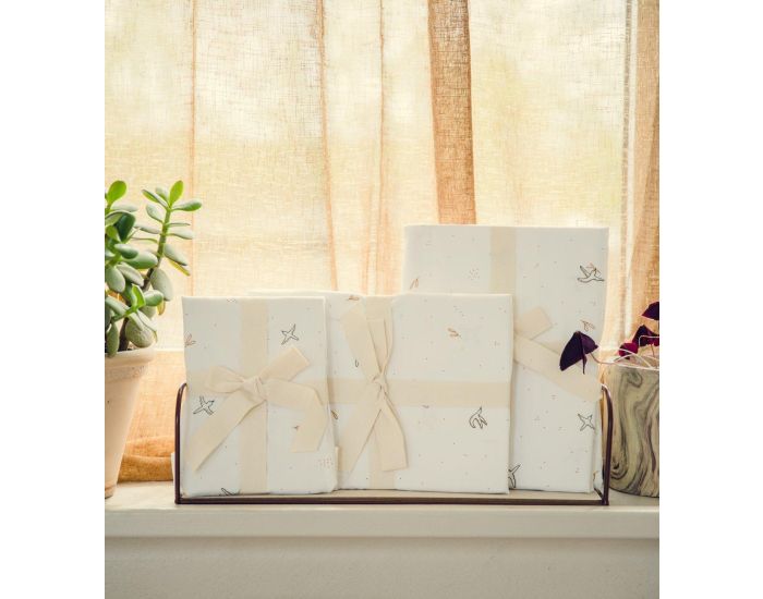 KADOLIS Drap Housse Coton Bio pour Lit B�b� - L'Envol�e (6)