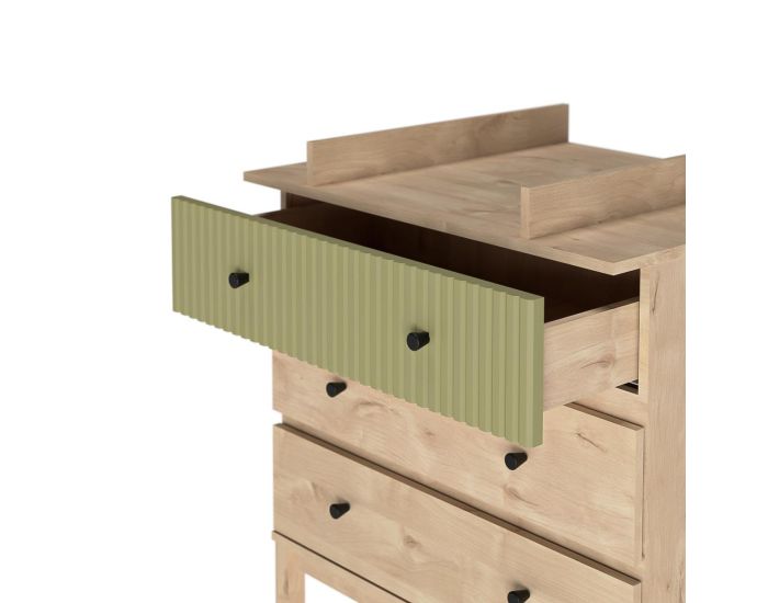 AKITEN RETAIL Commode � Langer - 3 Tiroirs - Kiwi Bois (1)