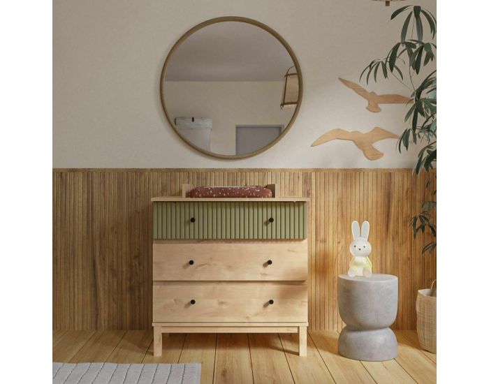 AKITEN RETAIL Commode � Langer - 3 Tiroirs - Kiwi Bois (2)