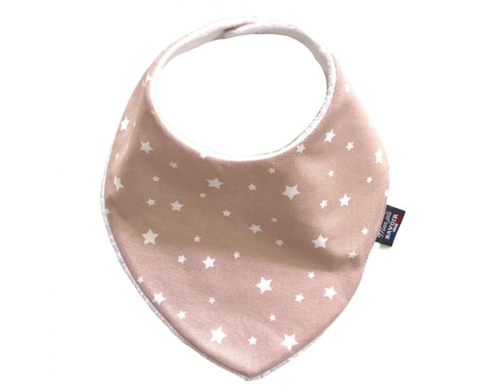 MON JOLI BAVOIR Bavoir Bandana - Etoiles - Rose P�le (1)
