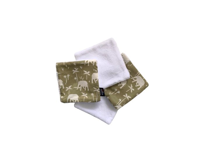  MON JOLI BAVOIR Lot Bavoir Nourrisson, Prot�ge Epaule & Lingettes - El�phants (4)