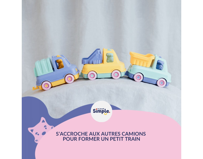 LE JOUET SIMPLE Mon Premier Camion Pompier en Plastique Recycl - Jaune - Ds 12 mois (1)