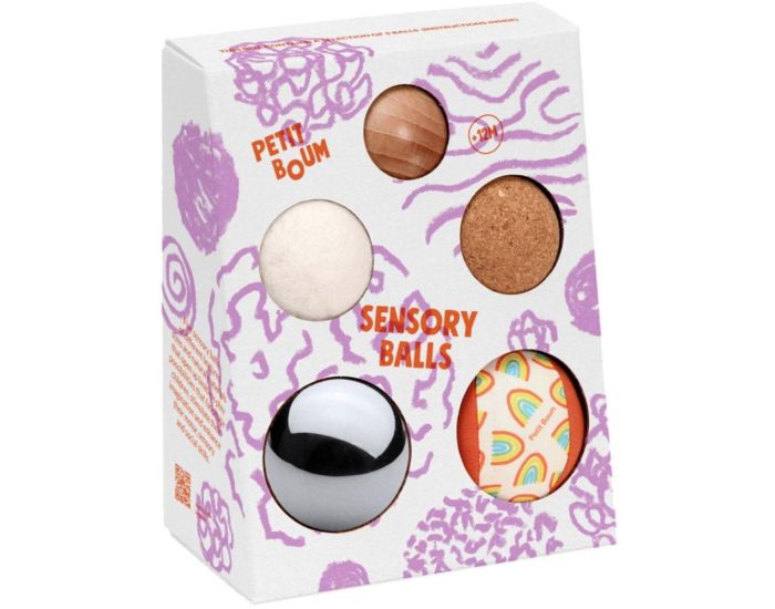 PETIT BOUM Lot de 5 Balles Sensorielles - D�s 12 mois (1)
