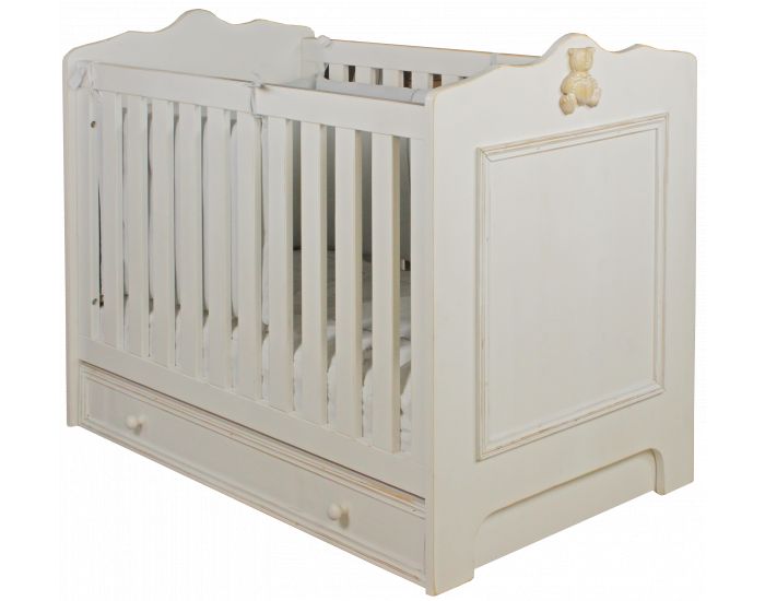 LA CABANE DE CALYS Lit 60*120 - Provence Lasur Blanc (1)