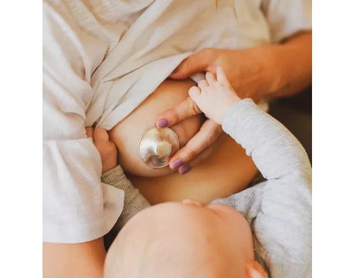 NILDOR Lot de 2 Coupelles d'Allaitement - Prot�ge Mamelon en Argent 925 (1)