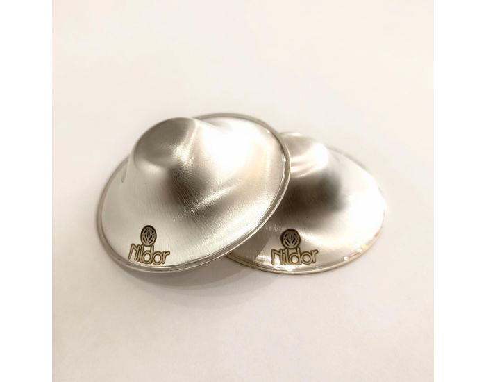 NILDOR Lot de 2 Coupelles d'Allaitement - Prot�ge Mamelon en Argent 925 (2)