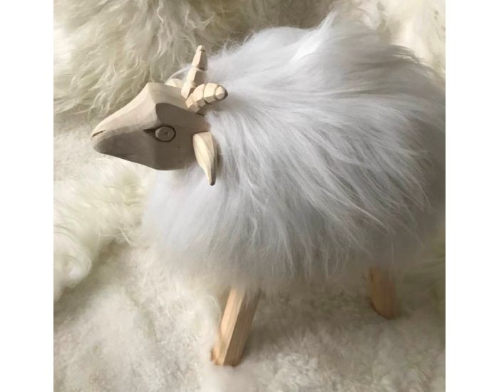 MAISON THURET Tabouret Mouton D�coratif - Blanc (6)