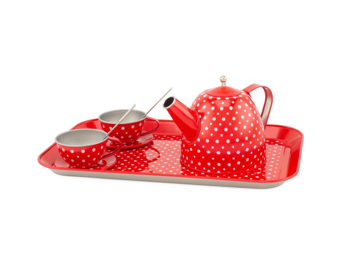 ULYSSE Dinette en M�tal Rouge � Pois - D�s 3 ans (2)
