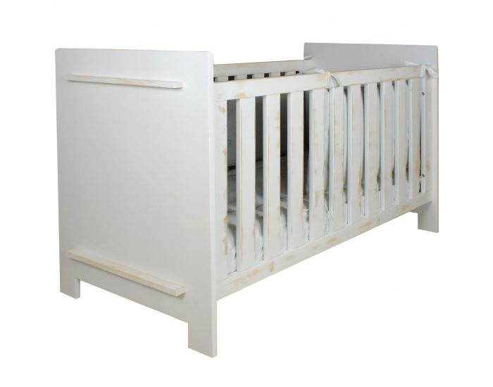 LA CABANE DE CALYS Lit 60*120 avec sommier rglable en 2 positions - Norwood Lasur Blanc (1)