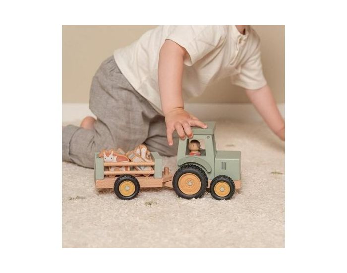 LITTLE DUTCH Tracteur en Bois avec Remorque - D�s 18 mois  (1)
