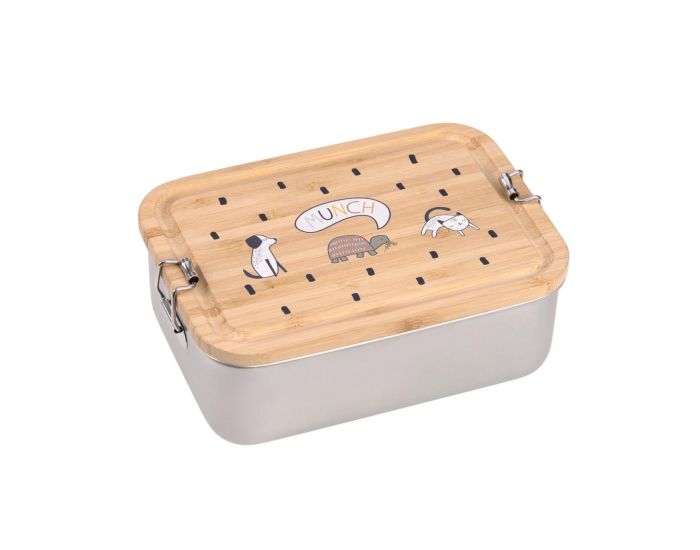LASSIG Bo�te � Go�ter en Inox et Bambou - Happy Prints (5)