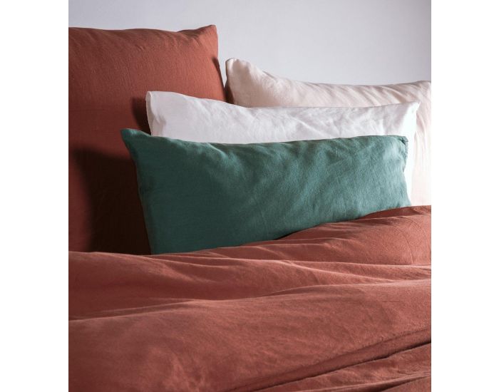 KADOLIS Housse de Couette Pur Coton Bio - Lit 1 Personne - Gris Tourterelle (4)