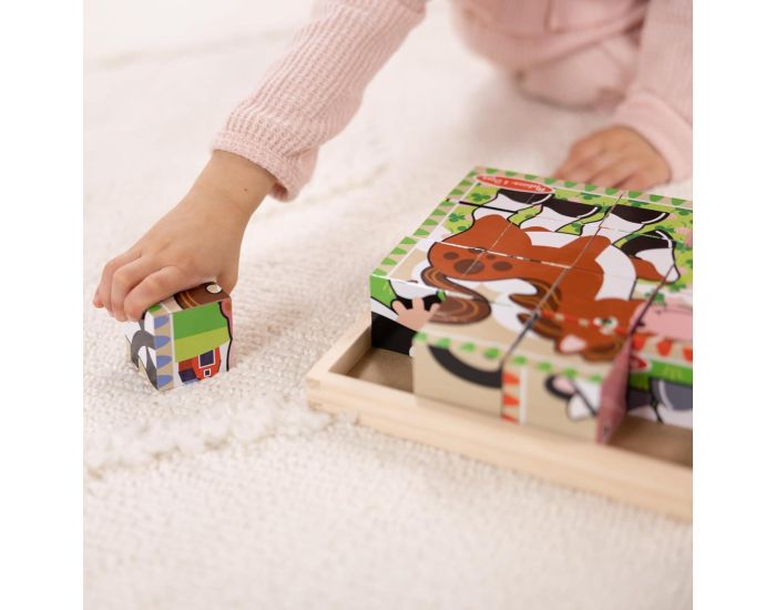 MELISSA & DOUG Cubes en Bois - Animaux de la Ferme - D�s 3 ans  (3)