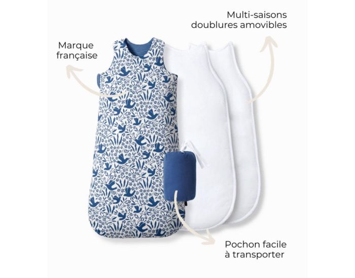 LES PETITES BILLES Gigoteuse R�versible 4 Saisons - Oiseaux  (4)