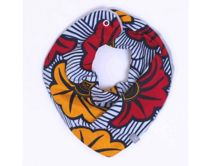 SEVIRA KIDS Bandana Cache-Cou R�versible - Wax Fleurs de Mariage (1)