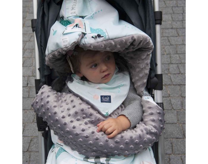 SEVIRA KIDS Bandana Cache-Cou R�versible - Wax Fleurs de Mariage (2)