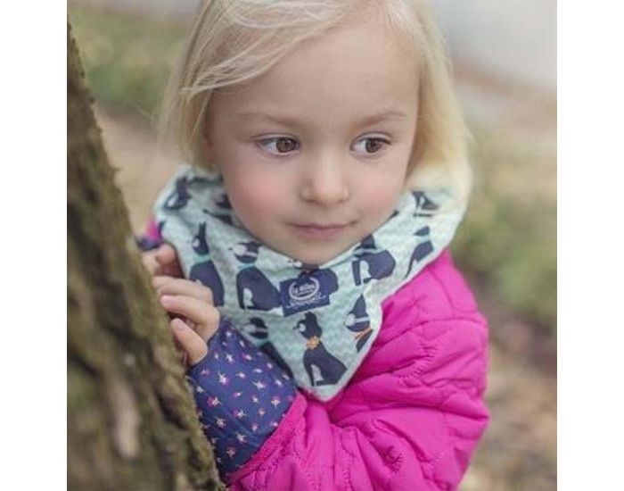 SEVIRA KIDS Bandana Cache-Cou R�versible - Wax Fleurs de Mariage (4)