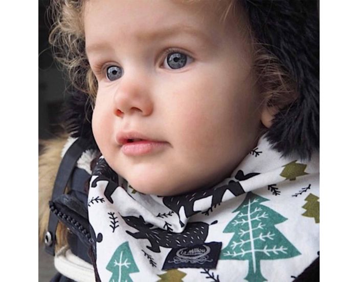 SEVIRA KIDS Bandana Cache-Cou R�versible - Wax Fleurs de Mariage (5)