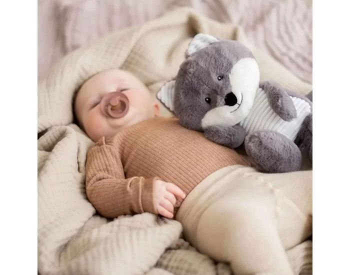 FLOW AMSTERDAM Peluche Robin le Renard - Gris Bruit Blanc - D�s la naissance  (6)