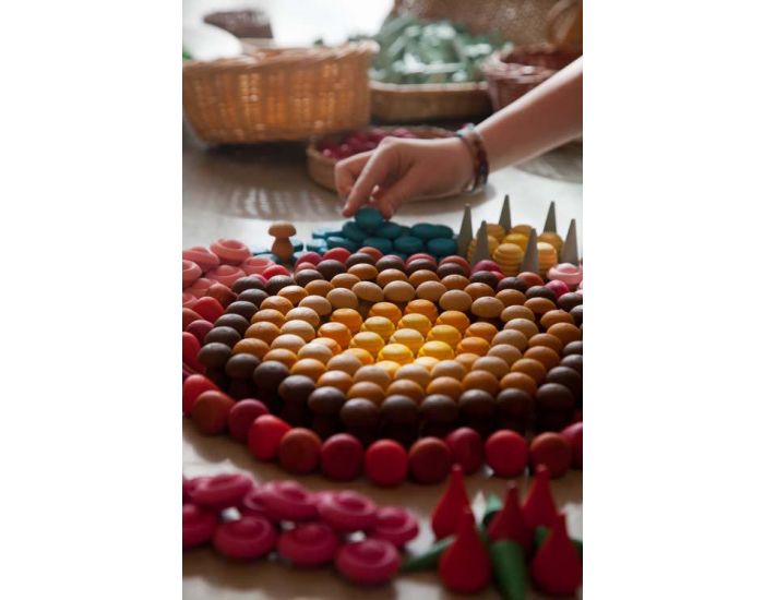 GRAPAT Jouets libres Mandala minis champignons en bois - Ds 36 mois (3)