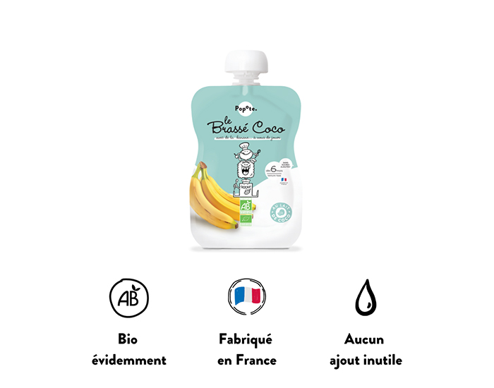 POPOTE Gourde Brass Coco Banane - 100 g - Ds 6 mois (2)