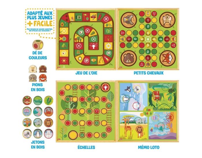 JEUJURA Mon 1er Coffret de Jeux en Bois - D�s 2 ans  (2)