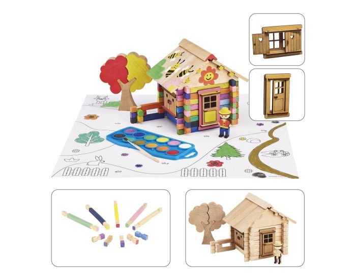 JEUJURA Chalet en Bois � Peindre - 85 Pi�ces - D�s 4 ans  (3)