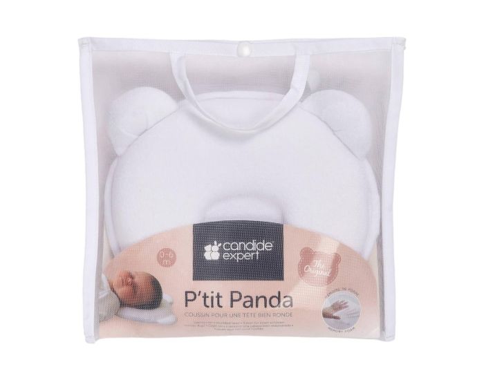 CANDIDE Coussin Cale T�te B�b� - P'tit Panda - Blanc  (4)