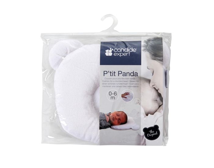 CANDIDE Coussin Cale T�te B�b� - P'tit Panda - Blanc  (7)