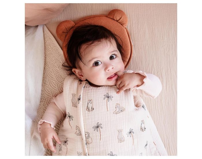 CANDIDE Coussin Cale T�te B�b� P'tit Panda - Cassonade  (1)