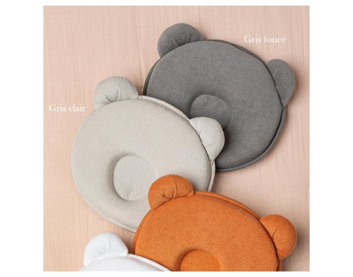 CANDIDE Coussin Cale T�te B�b� P'tit Panda - Gris  (2)