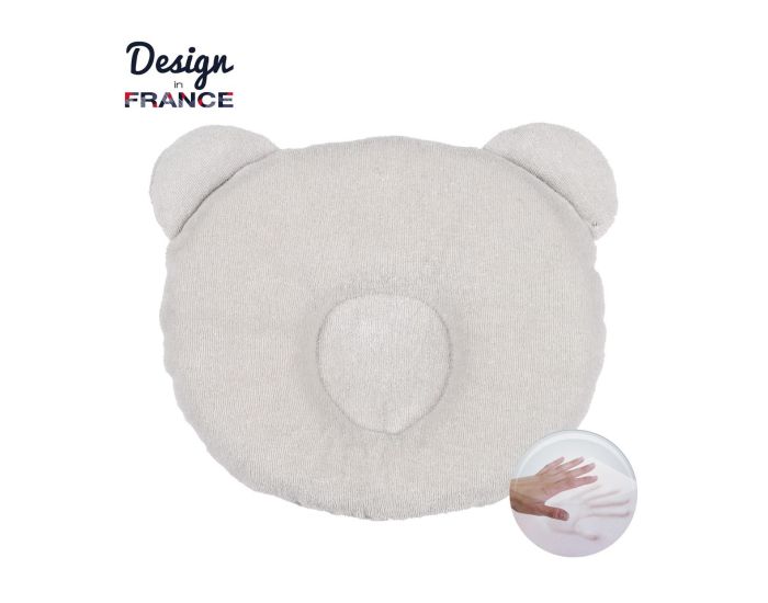 CANDIDE Coussin Cale T�te B�b� P'tit Panda - Gris  (7)