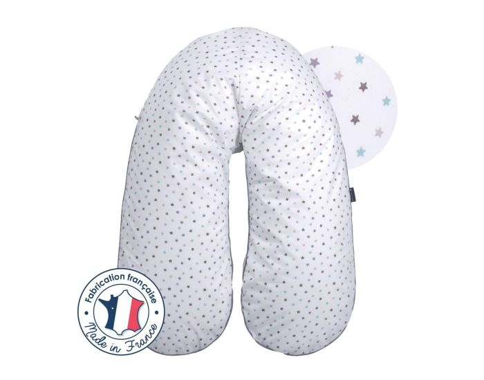 CANDIDE Coussin de Maternit� Polyester Coton - Blanc/Etoiles (1)