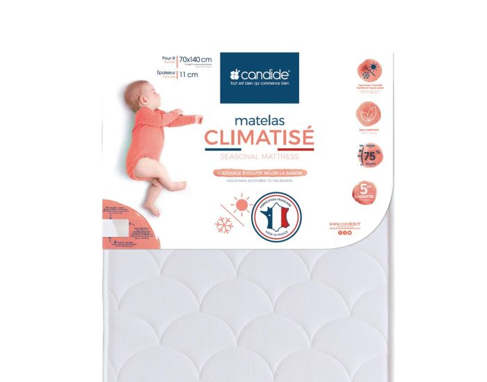 CANDIDE Matelas B�b� Climatis�  - 2 Faces  (5)